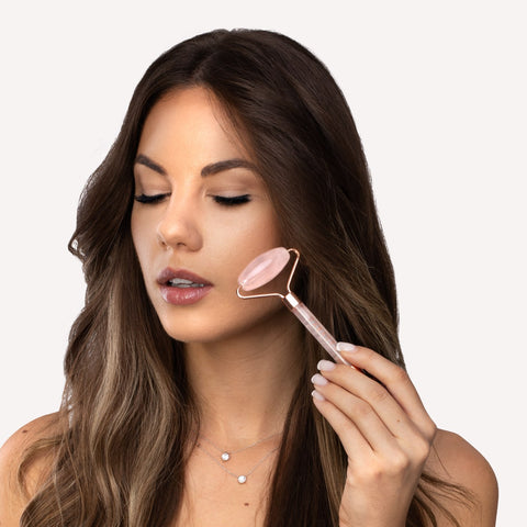 Pamaura Rose Quartz Face Roller and Gua Sha Set - 30%